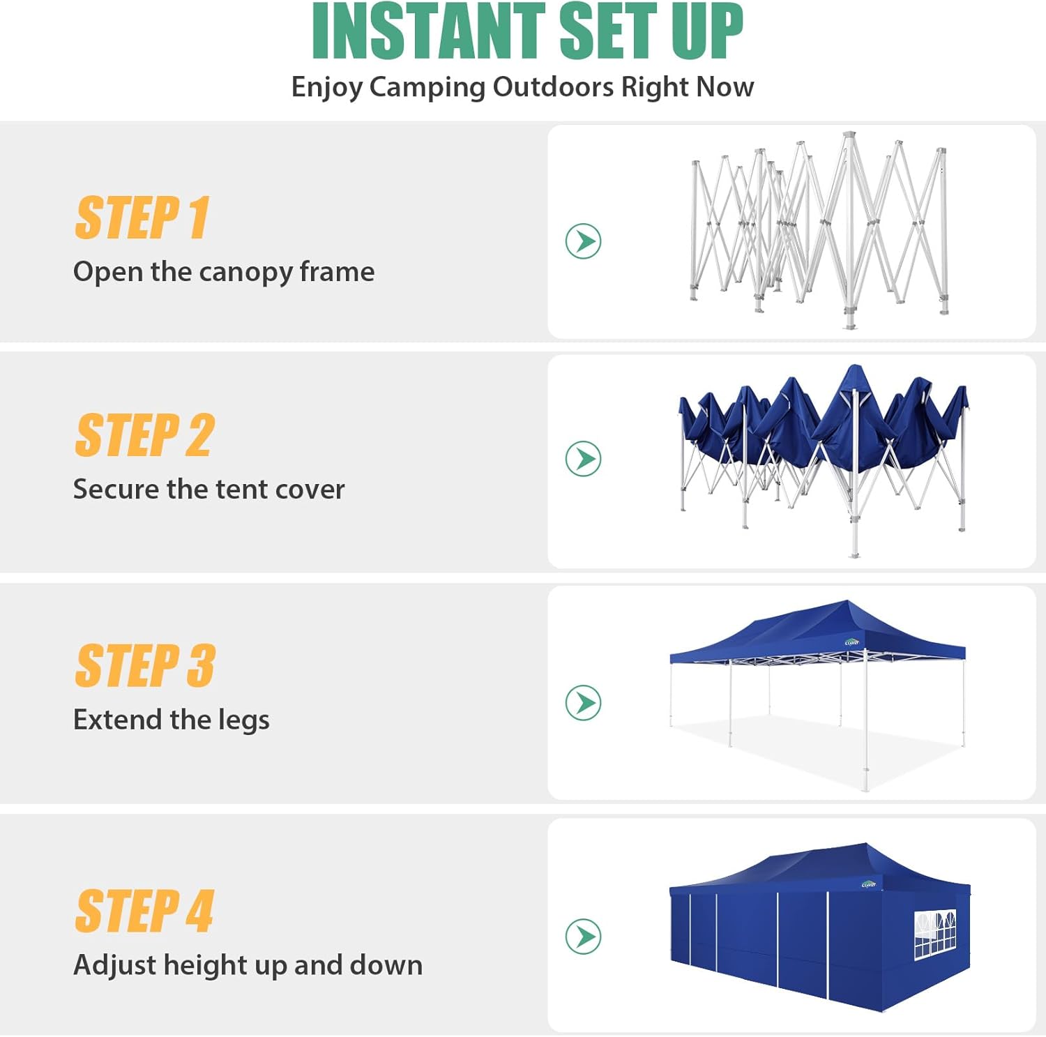 COBIZI 10x20 Heavy Duty Pop up Canopy Tent with 6 sidewalls Easy Up Commercial Outdoor Canopy Wedding Party Tents for Parties All Season Wind & Waterproof Gazebo with Roller Bag,Black(Frame Thickened) wourant