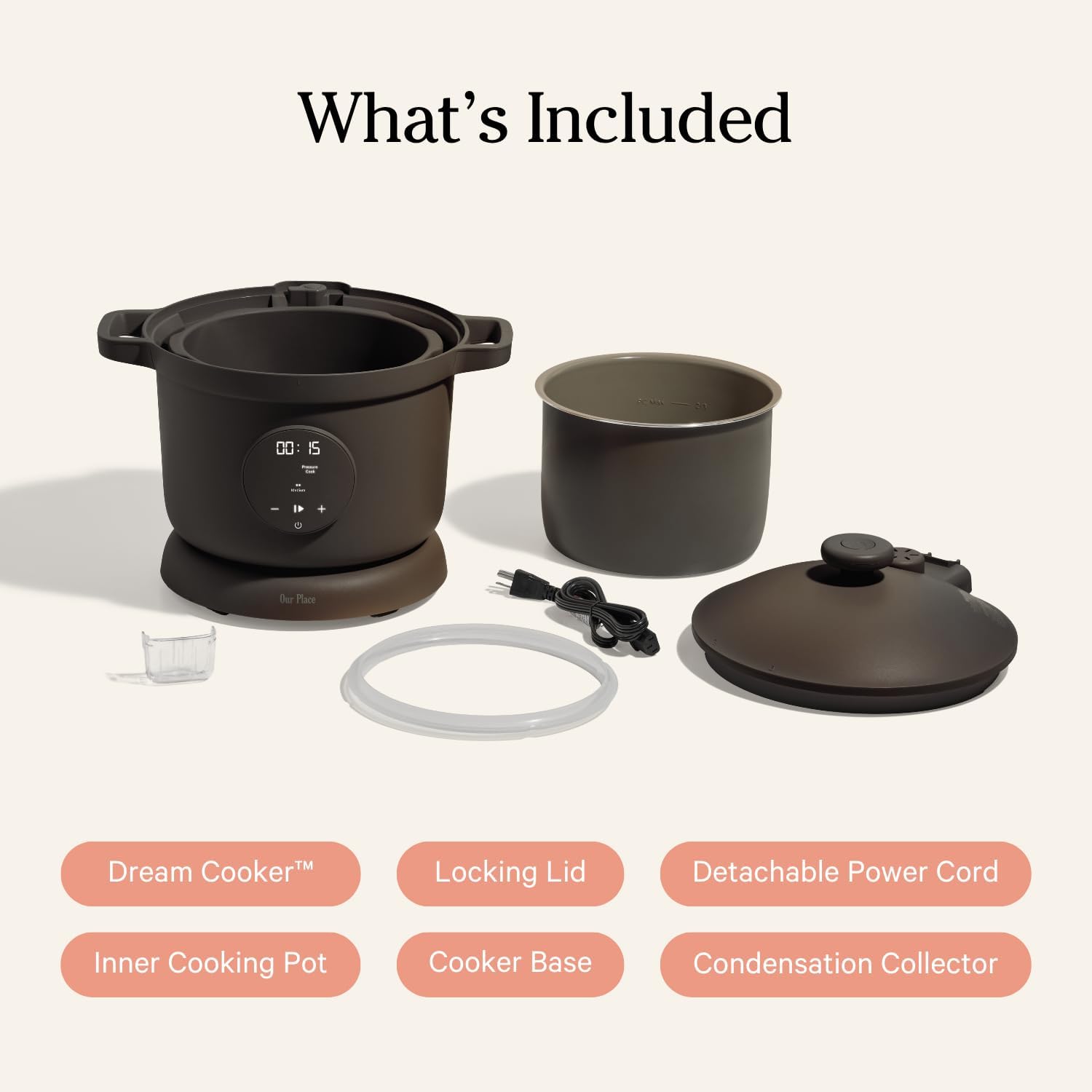 Our Place Dream Cooker | 6-quart Multicooker | 4 Versatile Modes | Pressure Cook, Slow Cook, Sear & Saute, Keep Warm | Hands-Free Steam Release | Tailored Control Panel | Steam wourant