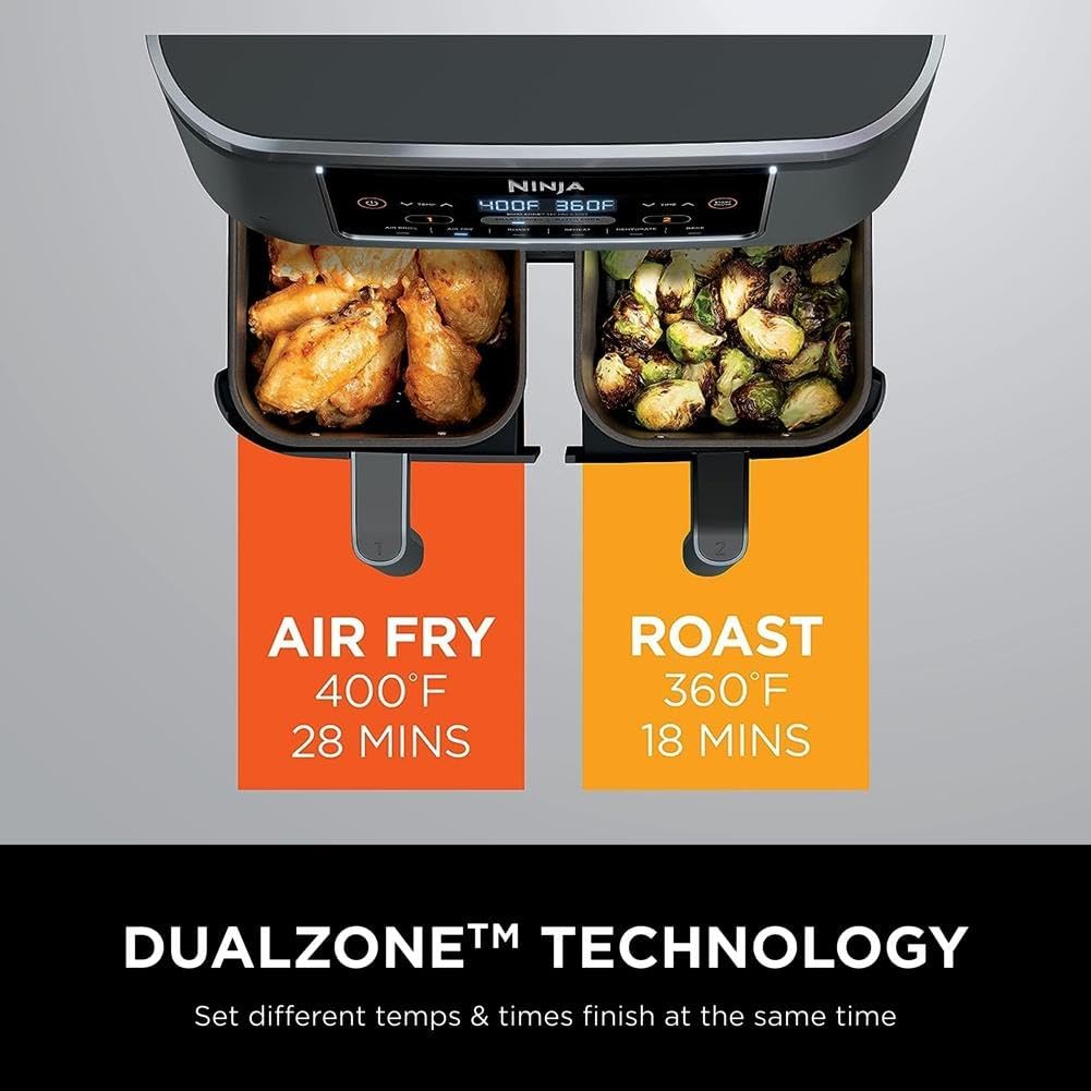 Ninja Foodi 6-in-1 FlexBasket Air Fryer with 7-Quart MegaZone and Basket Divider wourant