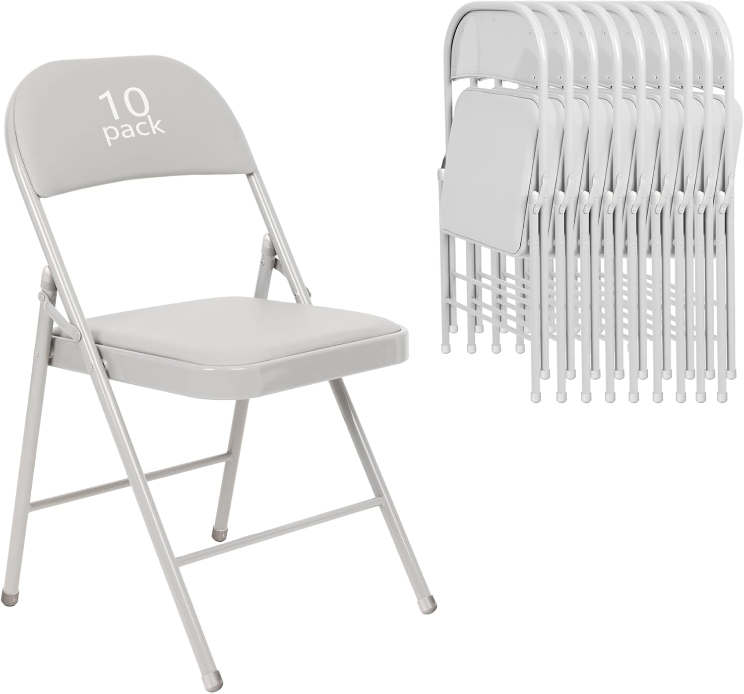 6 Pack Black Folding Chairs with Leather Chairs for Indoor and Outdoor Events Office Wedding Party Upholstered Chairs wourant
