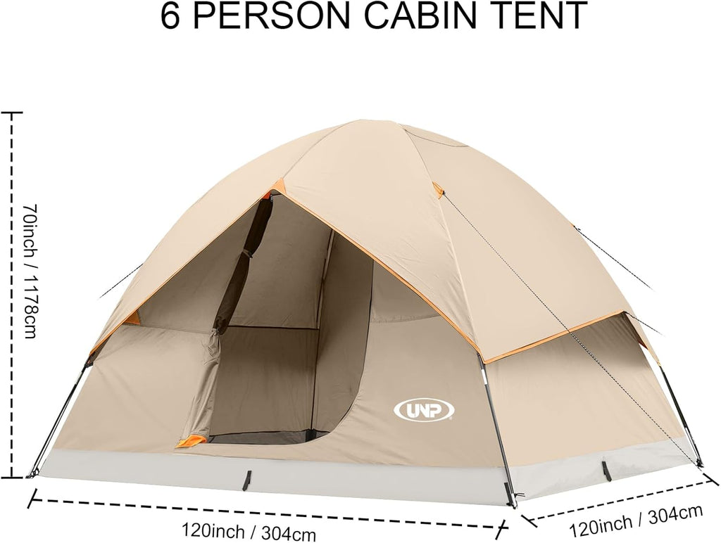 Camping Tent 2/3/4/6 Person Dome Tent Portable Camping Tent for Outdoor and Backpacking Beach wourant