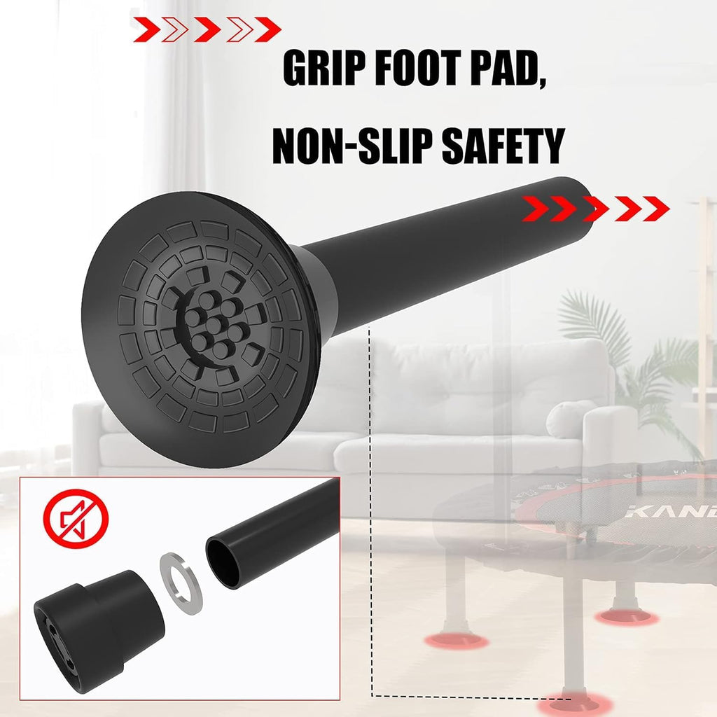 Kanchimi 40" 48" Folding Mini Fitness Indoor Exercise Workout Rebounder Trampoline with Handle, Max Load 330lbs wourant
