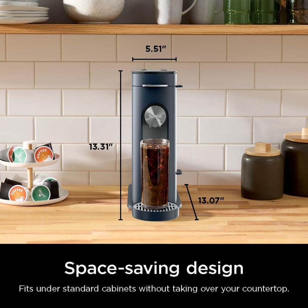 Ninja Pods & Grounds Single-Serve Coffee Maker, K-Cup Pod Compatible, Brews Grounds, Compact Design, 56-oz. Reservoir, 6-oz. Cup to 24-oz. Travel Mug Brew Sizes, Iced Coffee Maker, Stone, PB041ST wourant