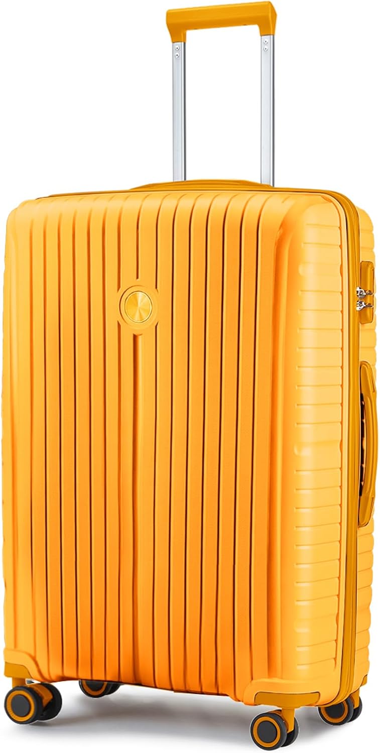 5-piece PP hardshell lightweight travel carry-on luggage set with dual spinner wheels and TSA lock wourant