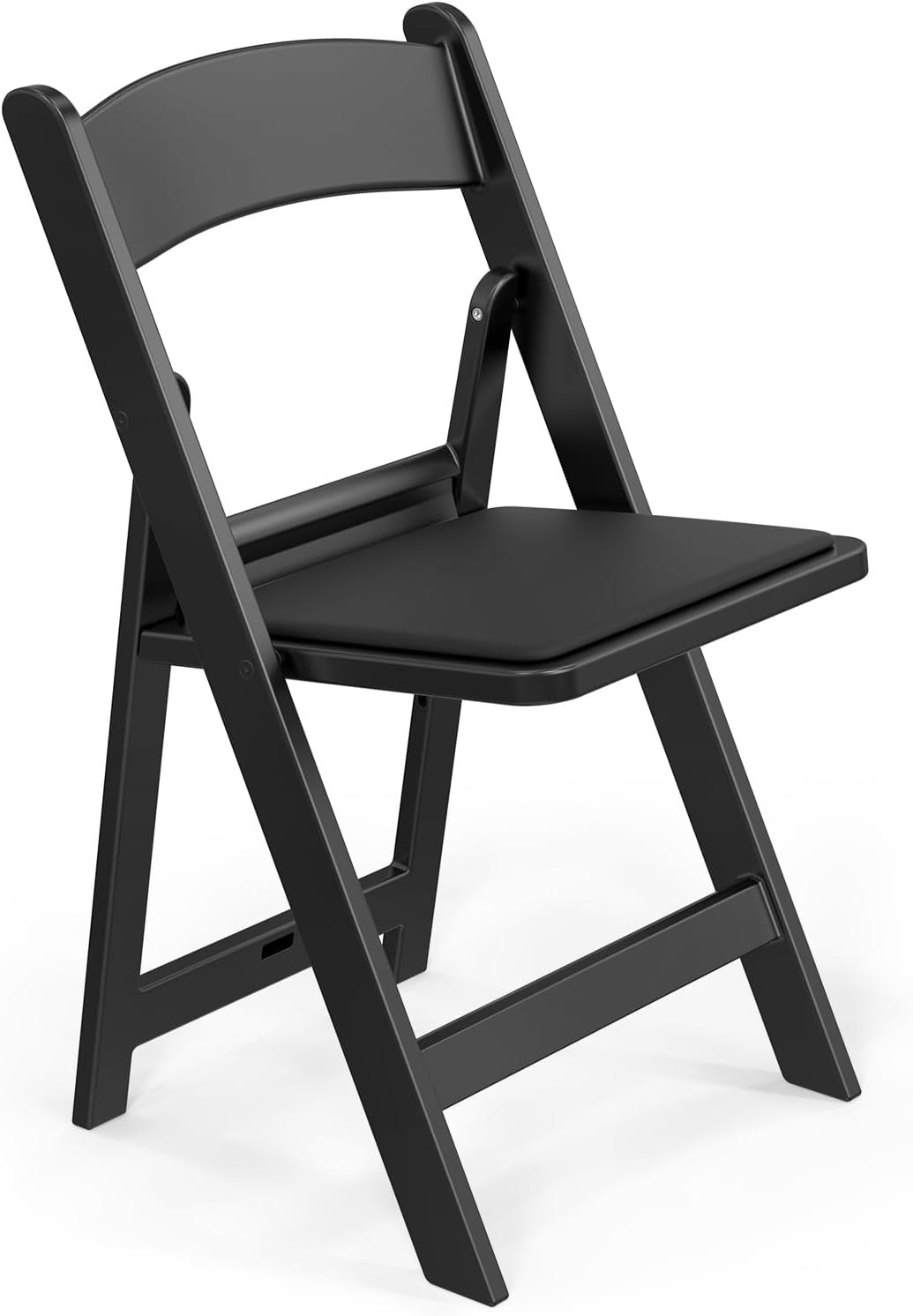VINGLI Resin Folding Chair with Cushion Foldable Plastic Chair with Comfortable Cushioned Seat wourant