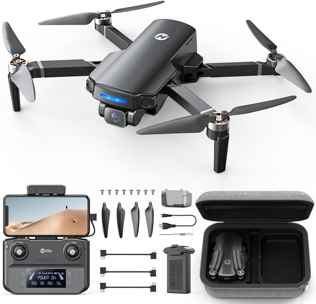Holy Stone GPS Drone with 4K UHD Camera for Adults Beginner; HS360S 249g Foldable FPV RC Quadcopter with 10000 Feet Control Range, Brushless Motor, Follow Me, Smart Return Home, 5G Transmission wourant