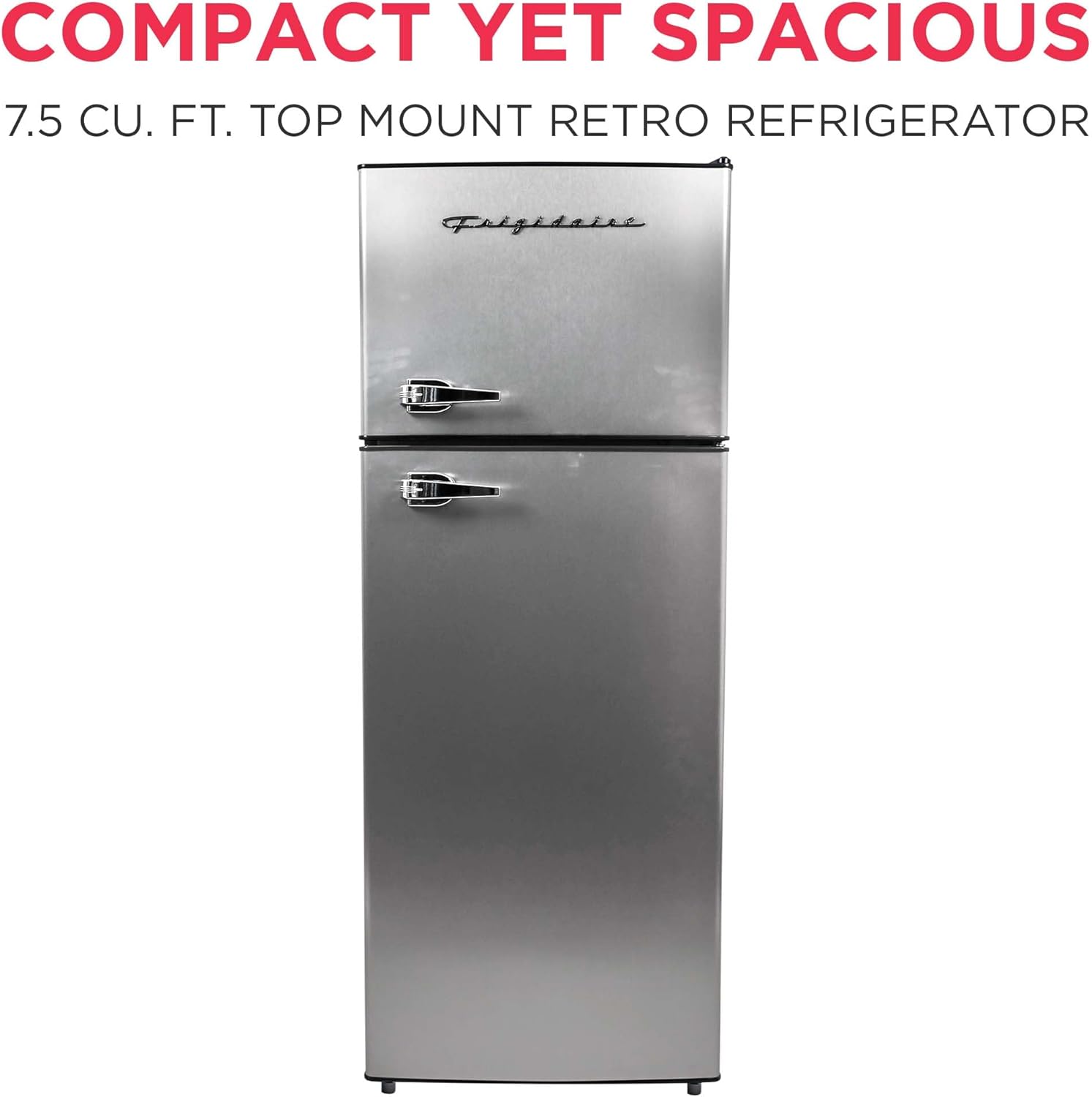 Frigidaire 2 Door Apartment Size Refrigerator Freezer Combo 7.5 cu ft Platinum Series Stainless wourant