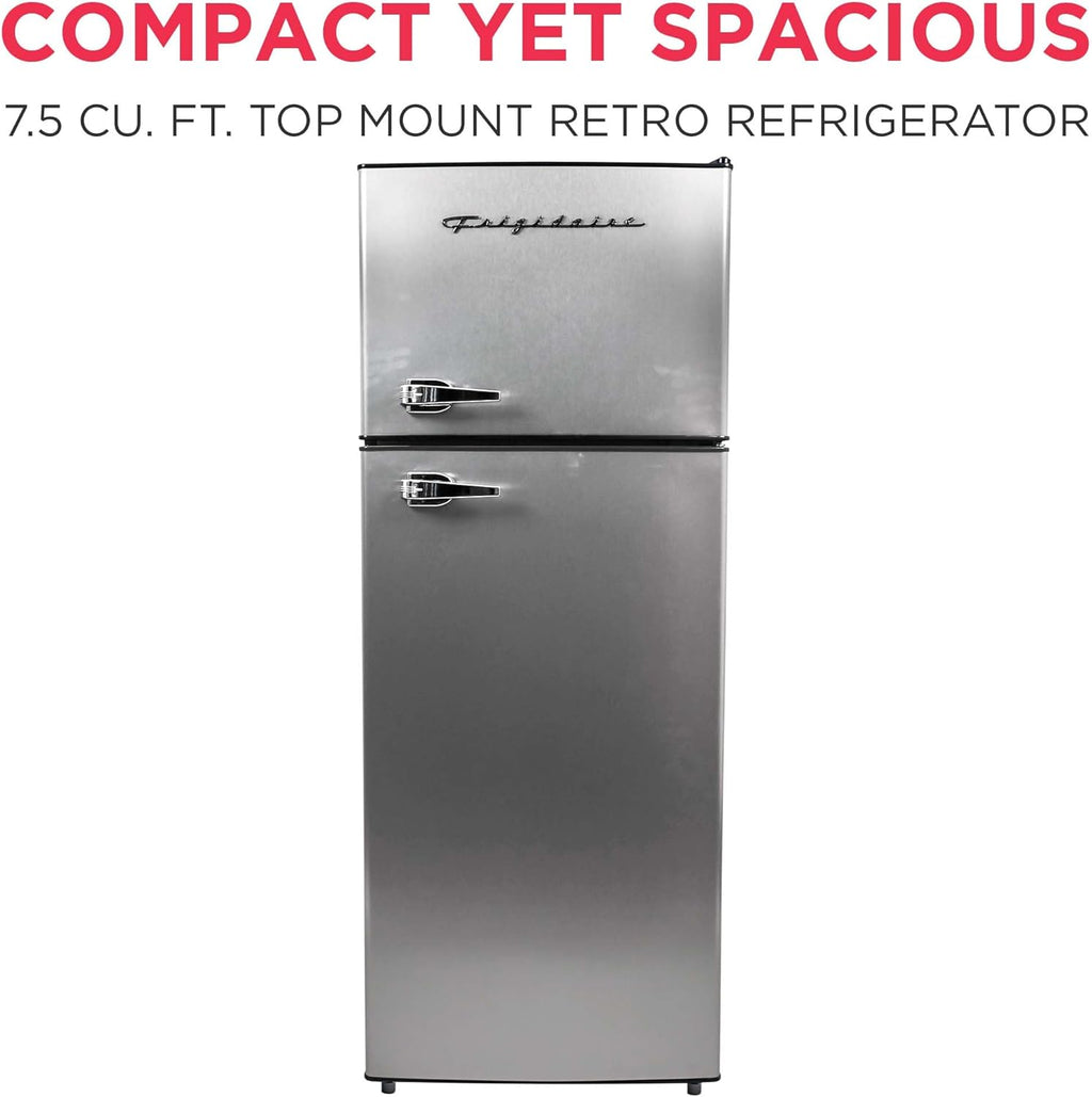 Frigidaire, 2 Door Apartment Size Refrigerator/Freezer Combo, 7.5 cu ft
