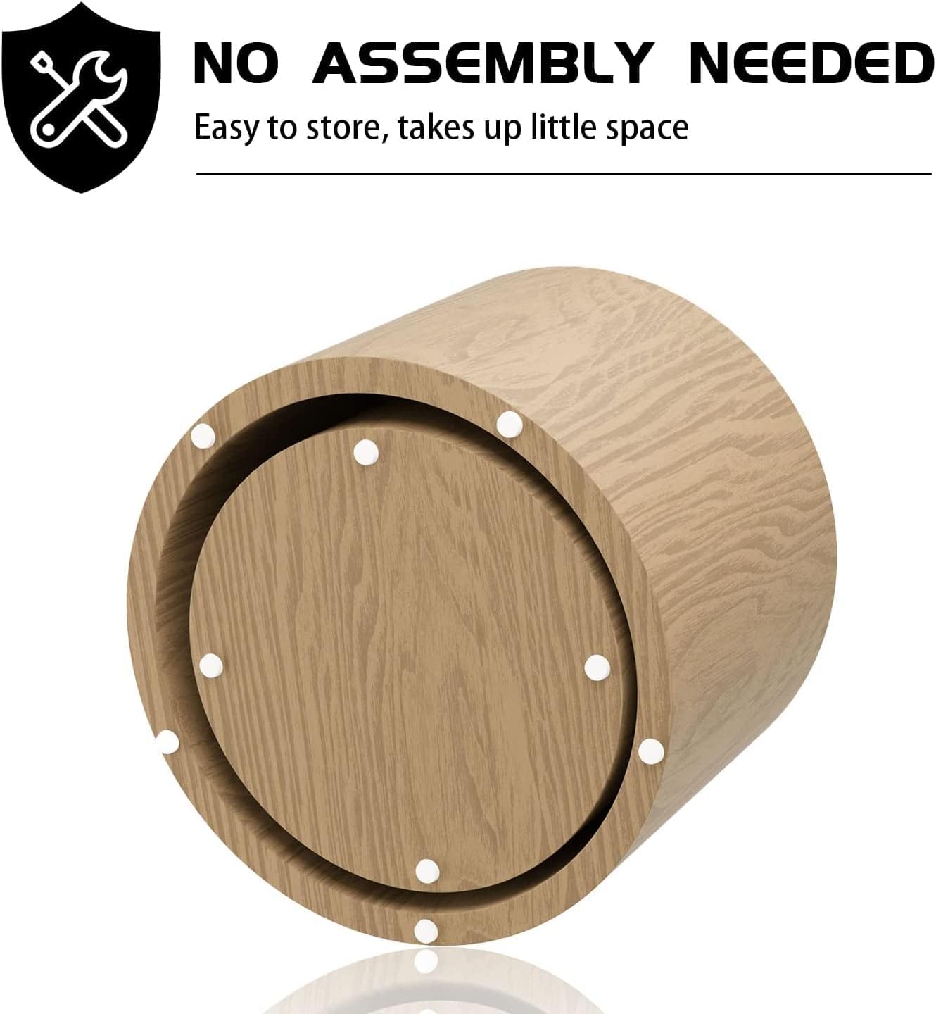 Nesting Coffee Table Set of 2, Modern Round Coffee Table with Non-Slip Feet, Walnut Wooden Circle Accent Tables for Small Spaces Living Room Bedroom Balcony Office Drum Side Table (Walnut) wourant