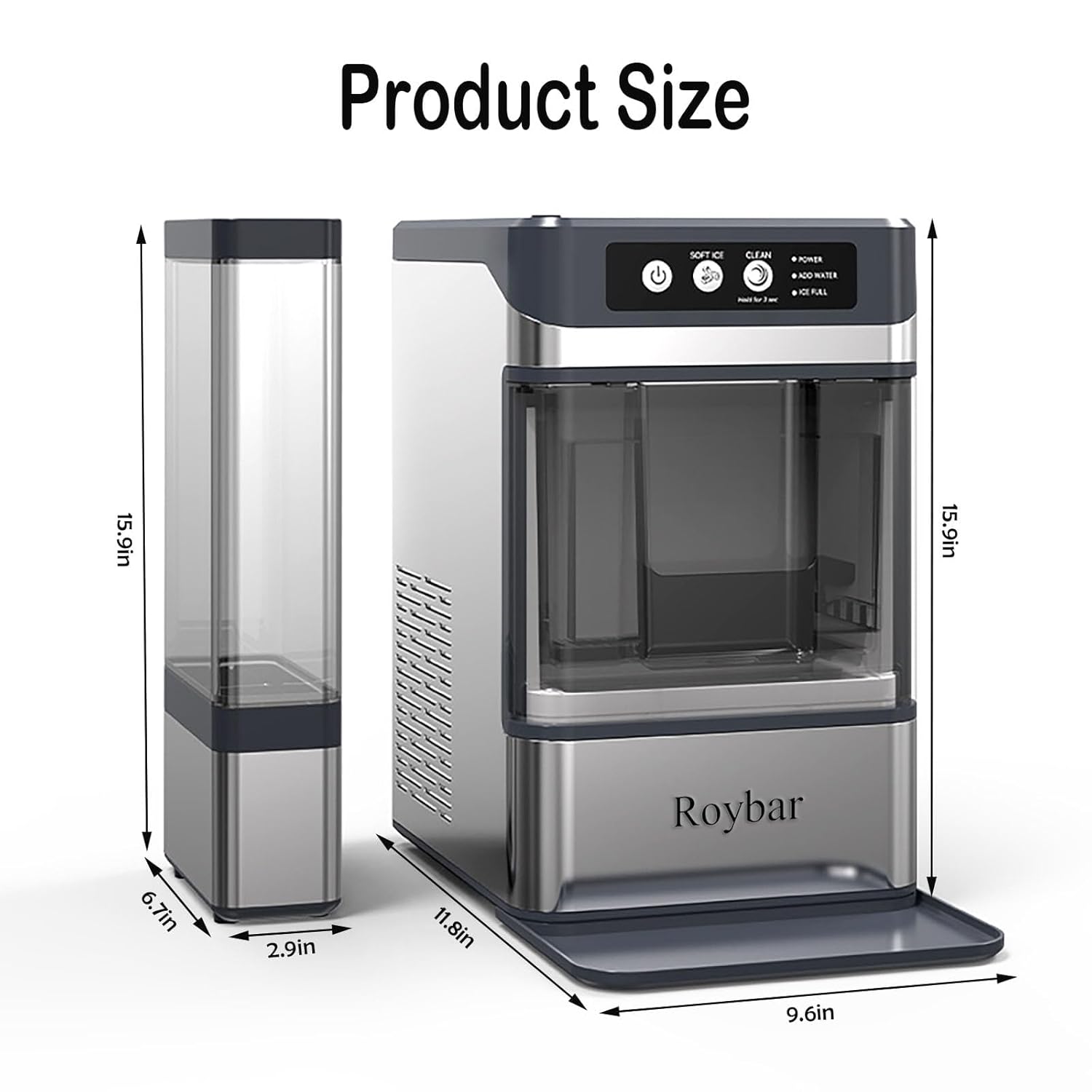 Large Capacity Ice Makers Countertop One-Click Operation Self-Cleaning Portable Ice Maker 41lbs/24H with There is A Detachable 3L Water Tank Ice Machine for Home,Bar,Office wourant