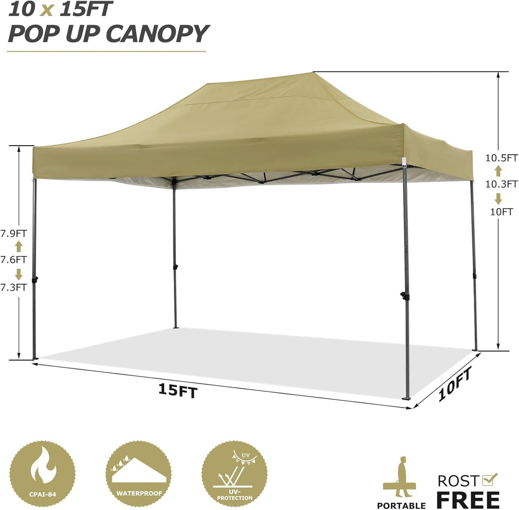 COBIZI 10x20 Heavy Duty Pop up Canopy Tent with 6 sidewalls Easy Up Commercial Outdoor Canopy Wedding Party Tents for Parties All Season Wind & Waterproof Gazebo with Roller Bag,Black(Frame Thickened) wourant