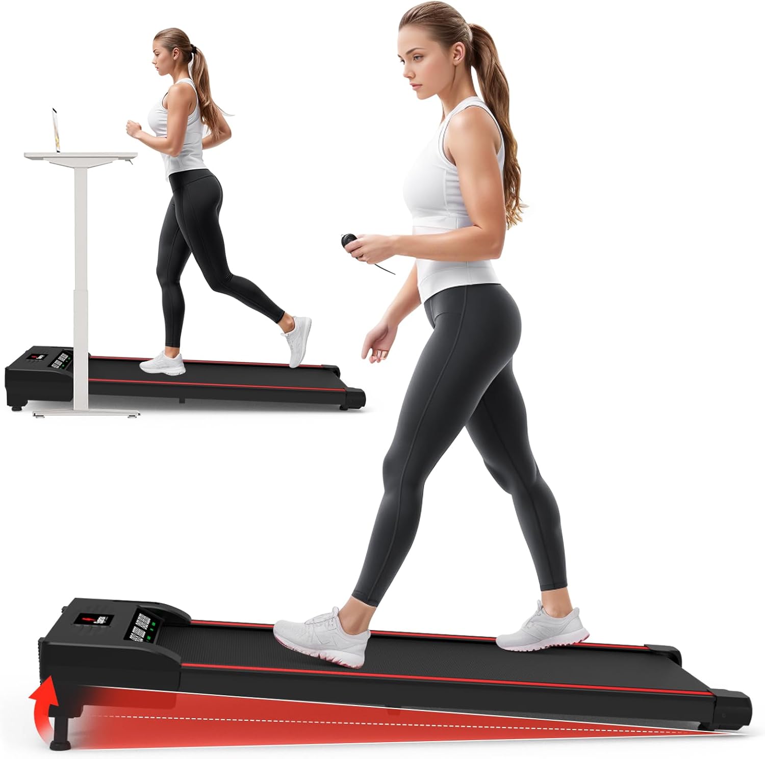 Sperax Walking Vibration Pad with APP, 3 in 1 Under Desk Treadmill, 2.5HP Low Noise Walking Treadmill Pad with Remote Control,Portable Treadmills for Home Office wourant