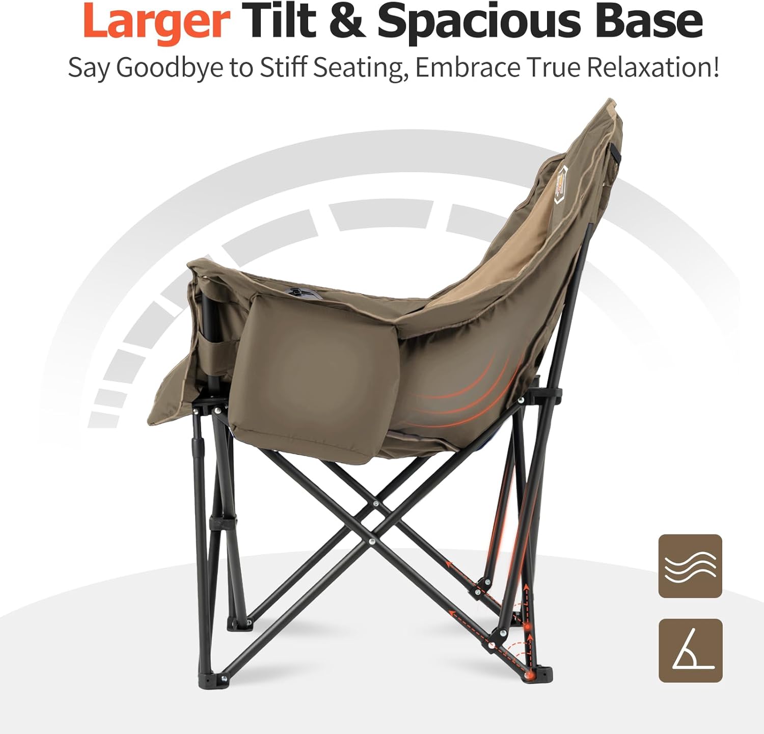 Extra Large Double Camping Chair - 2 Person Comfortable Sofa Chair Adult Loveseat - Heavy Duty Lawn Chair wourant