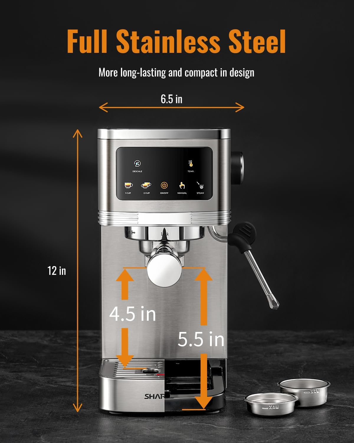 SHARDOR Espresso Machine 20 Bar, Professional Espresso Machine with Milk Frother and Touchscreen wourant