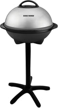 George Foreman Indoor/Outdoor Electric Patio Grill, Apartment Approved, 15-Serving, Removable Stand, Black woonhhop