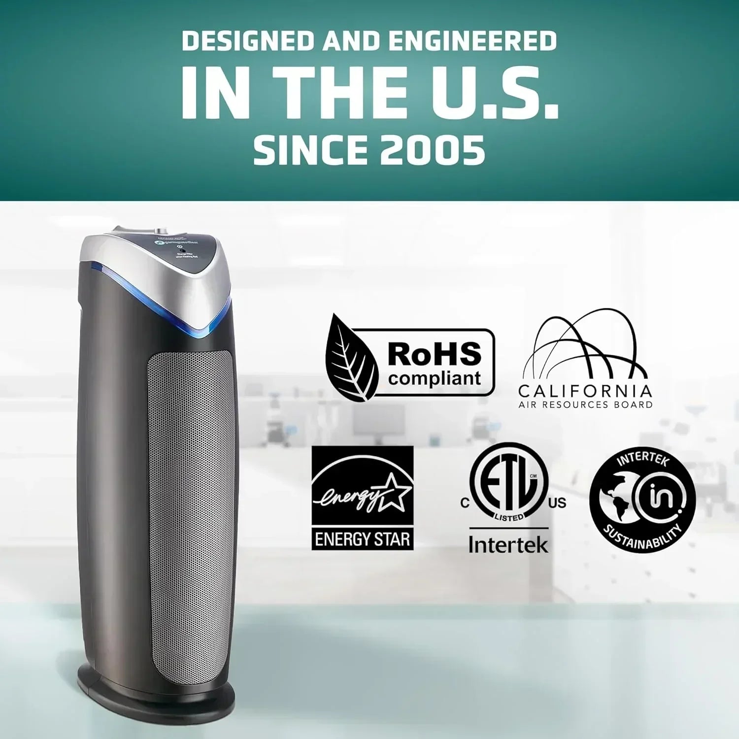 Home air purifier with HEPA pure filter wourant
