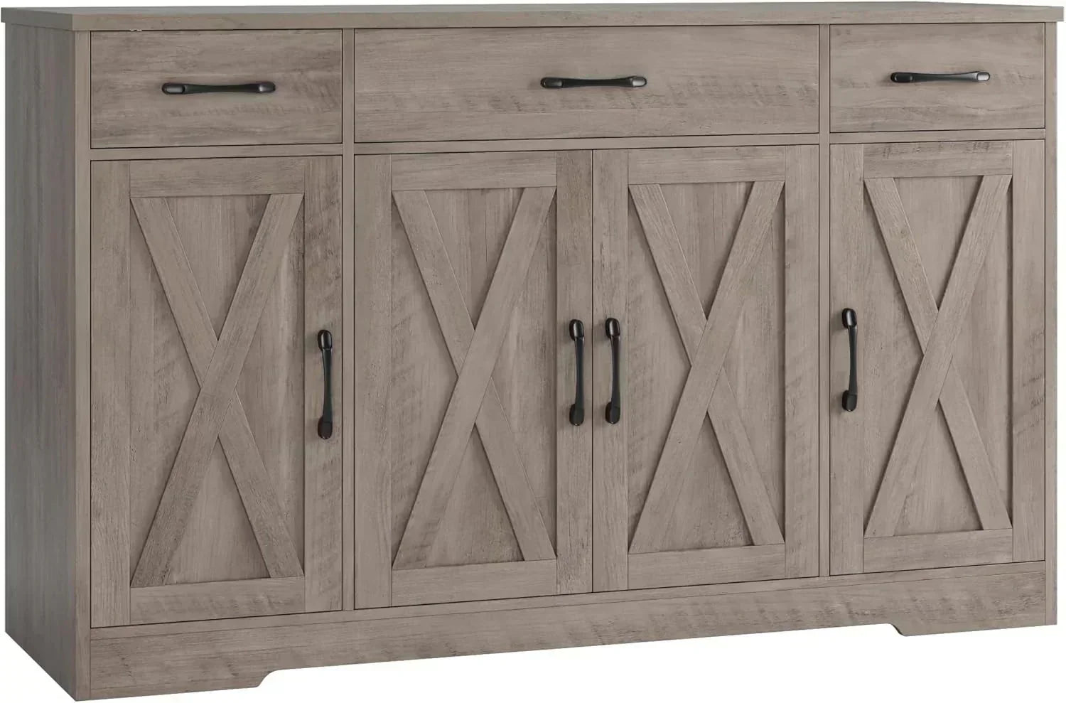 Sideboard with drawers large 55-inch sideboard modern farmhouse wood kitchen dining table wourant