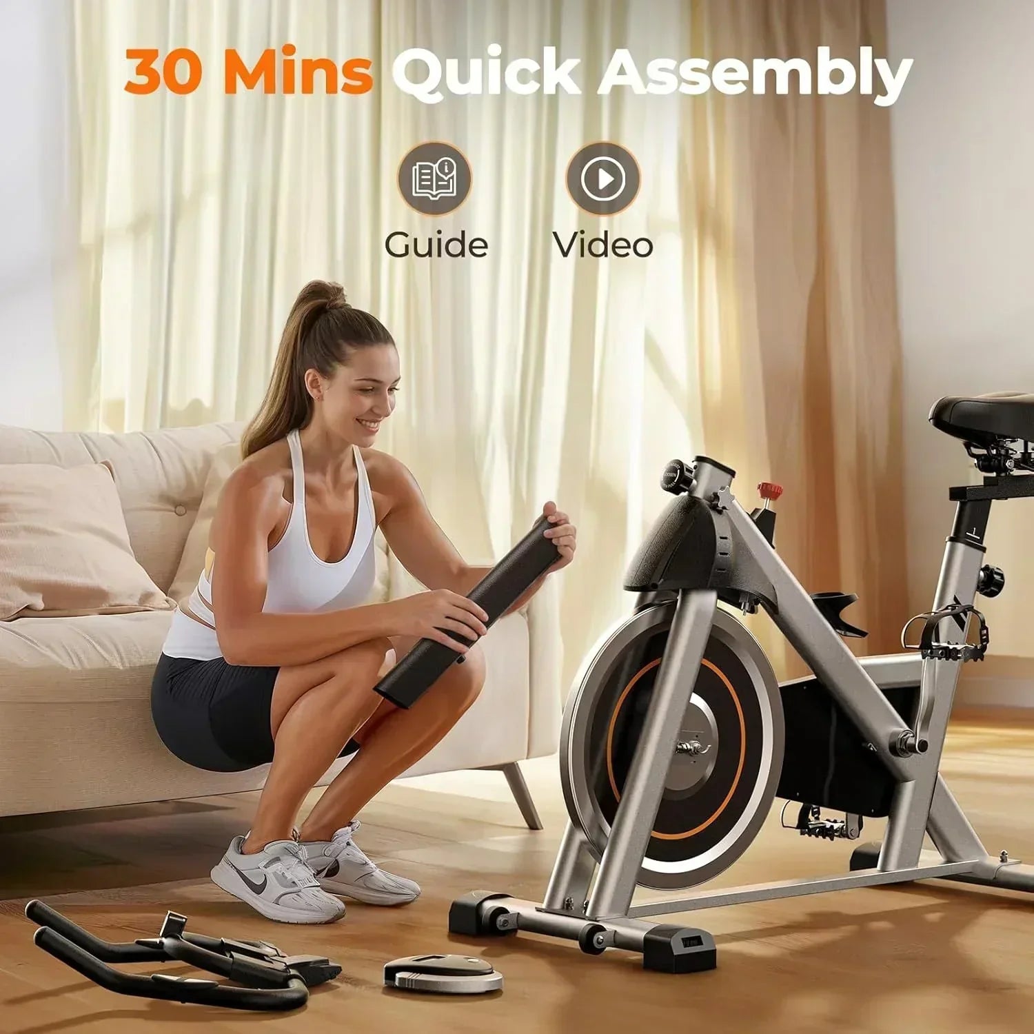 Arita brand fitness bicycle Home fixed fitness treadmill Low noise design tablet stand wourant