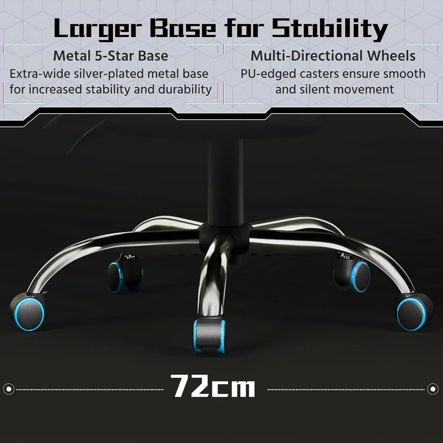 Gaming Chair with Massage Lumbar Support and Footrest Height Office Gaming Chair wourant