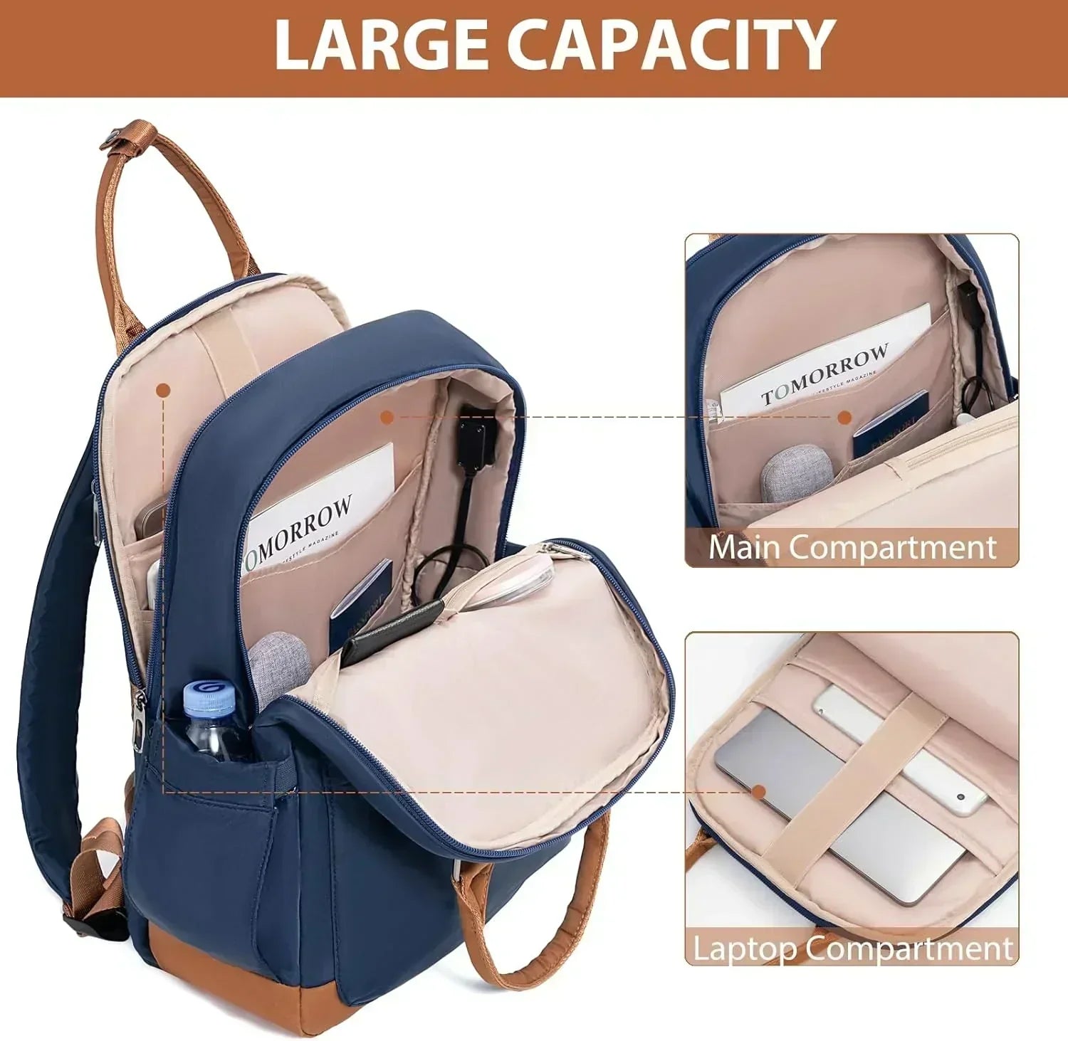 LONG VACATION 6 Piece Luggage Set Carry on Suitcase with ABS+PC hardshell Spinner Wheels wourant