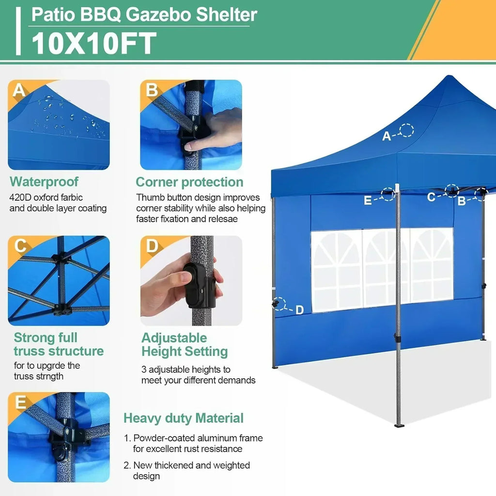 COBIZI 10x20 Heavy Duty Pop up Canopy Tent 6 sidewalls Commercial Canopy Wedding Party Tents wourant