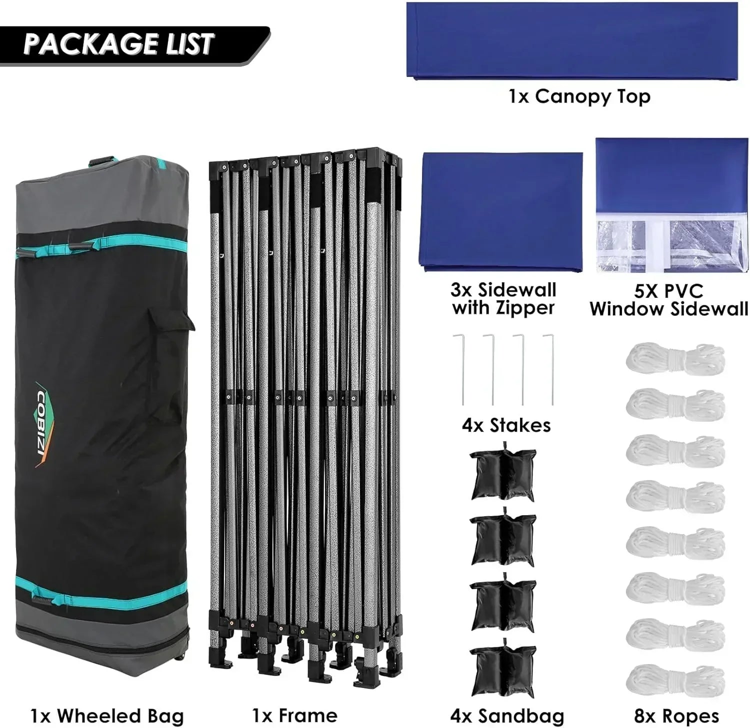 COBIZI 10x20 Heavy Duty Pop up Canopy Tent 6 sidewalls Commercial Canopy Wedding Party Tents wourant