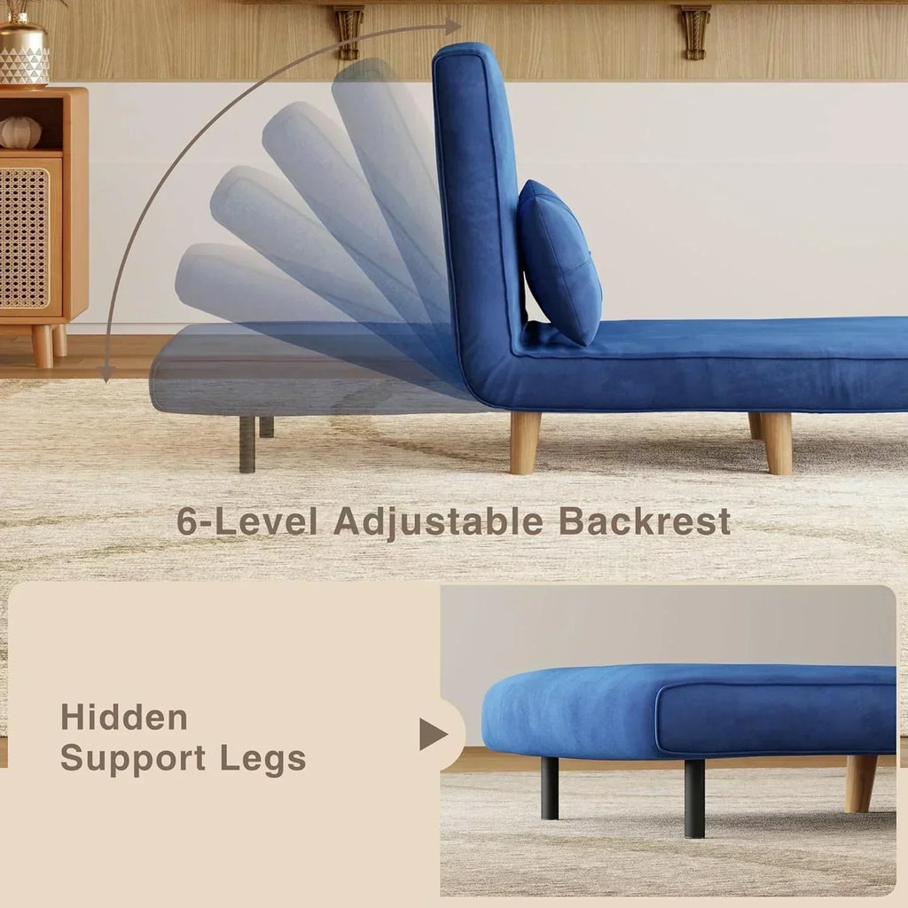 3-in-1 sleeper chair bed convertible chair bed futon sofa with adjustable backrest wourant