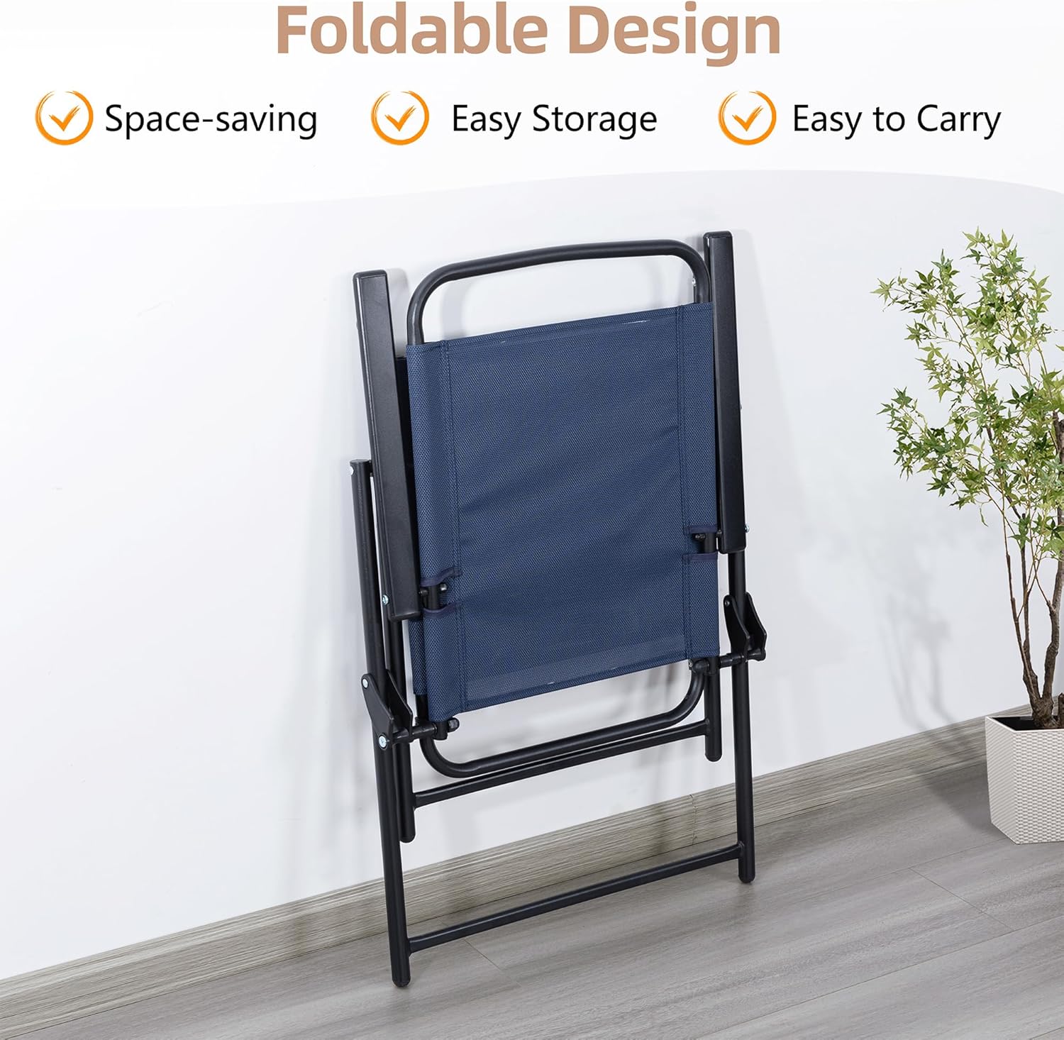 Vongrasig 6 Piece Folding Patio Dining Set Small Metal Outdoor Garden Patio Table and Chair Set wourant