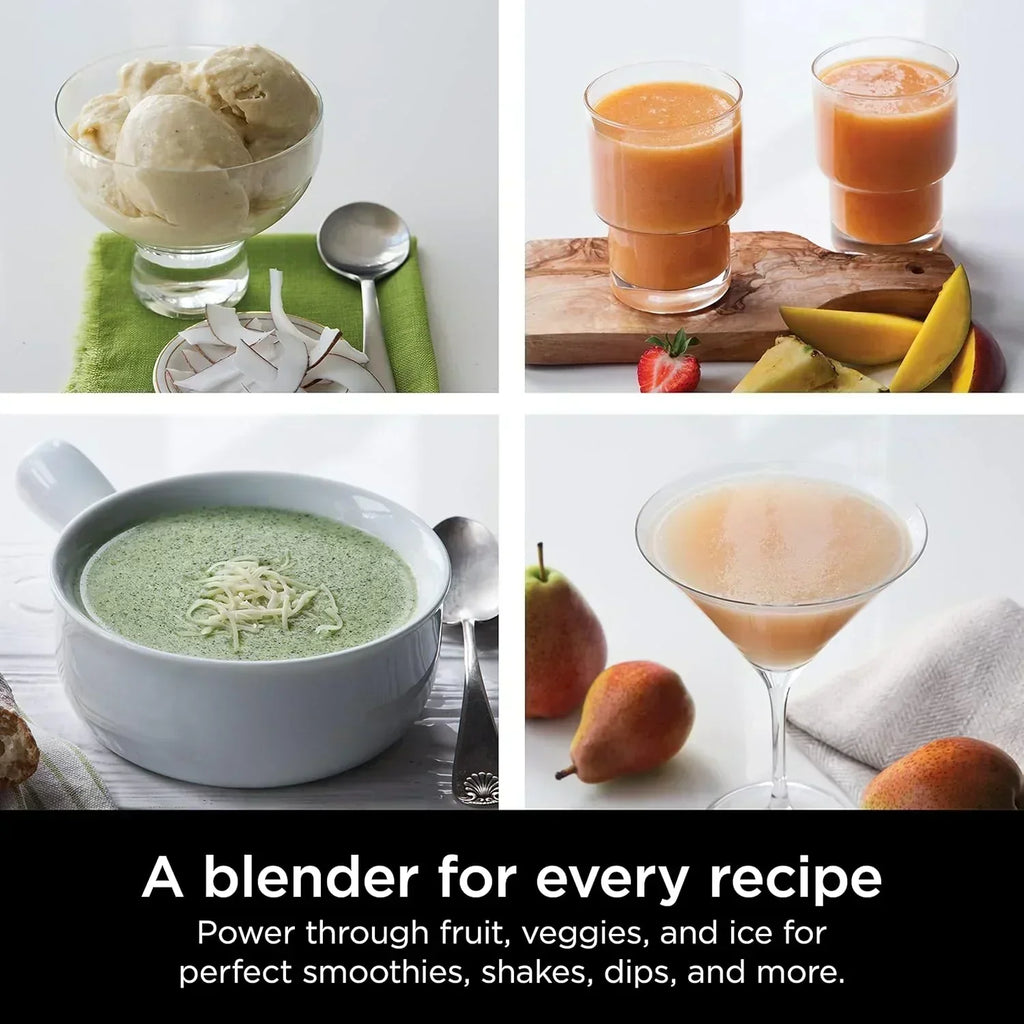 Ninja BL660 Professional Compact Smoothie and Food Processor Blender 1100W 3 Functions wourant
