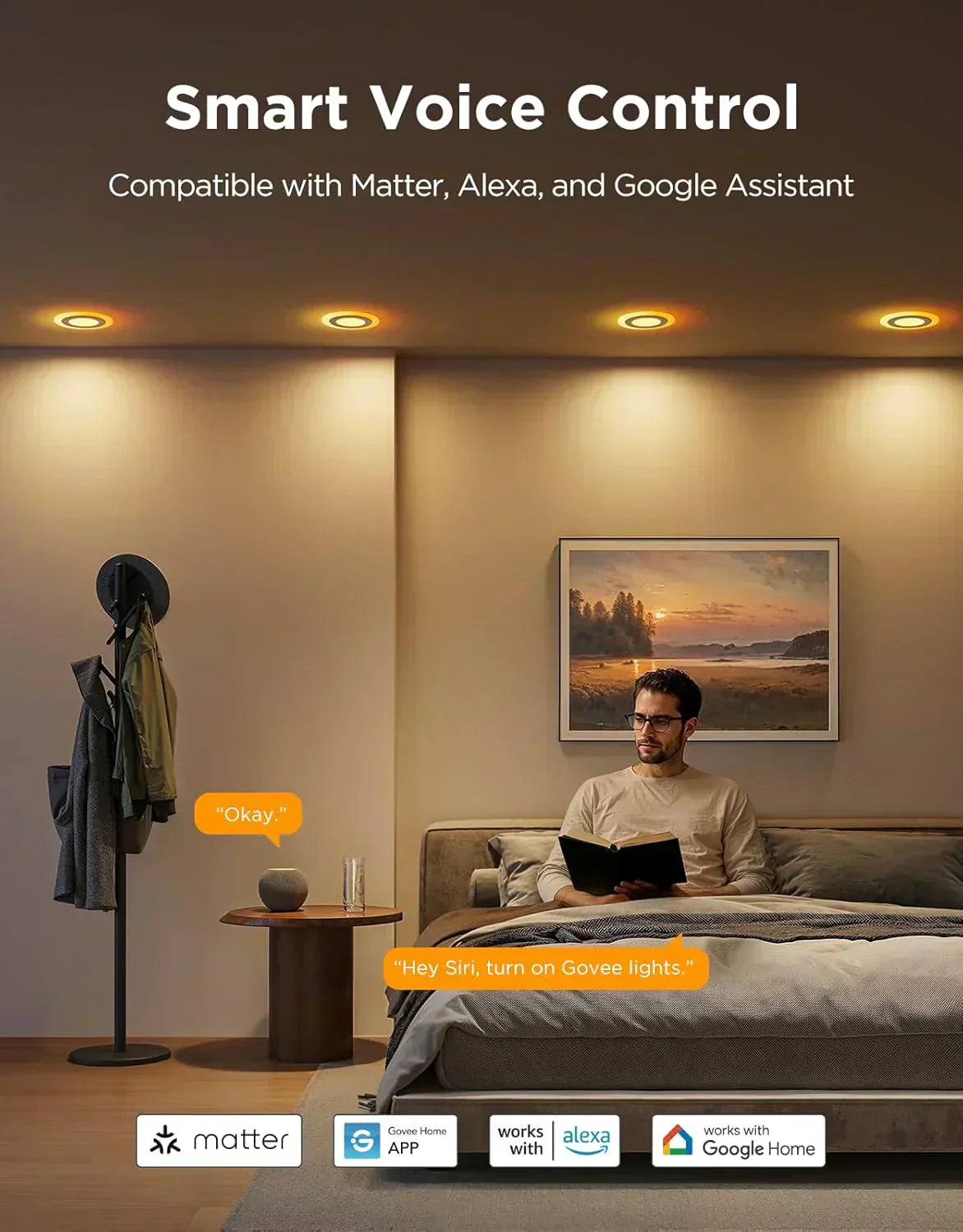 Smart Recessed Lighting 6" Dimmable 1100LM Canless Downlight with Junction Box wourant