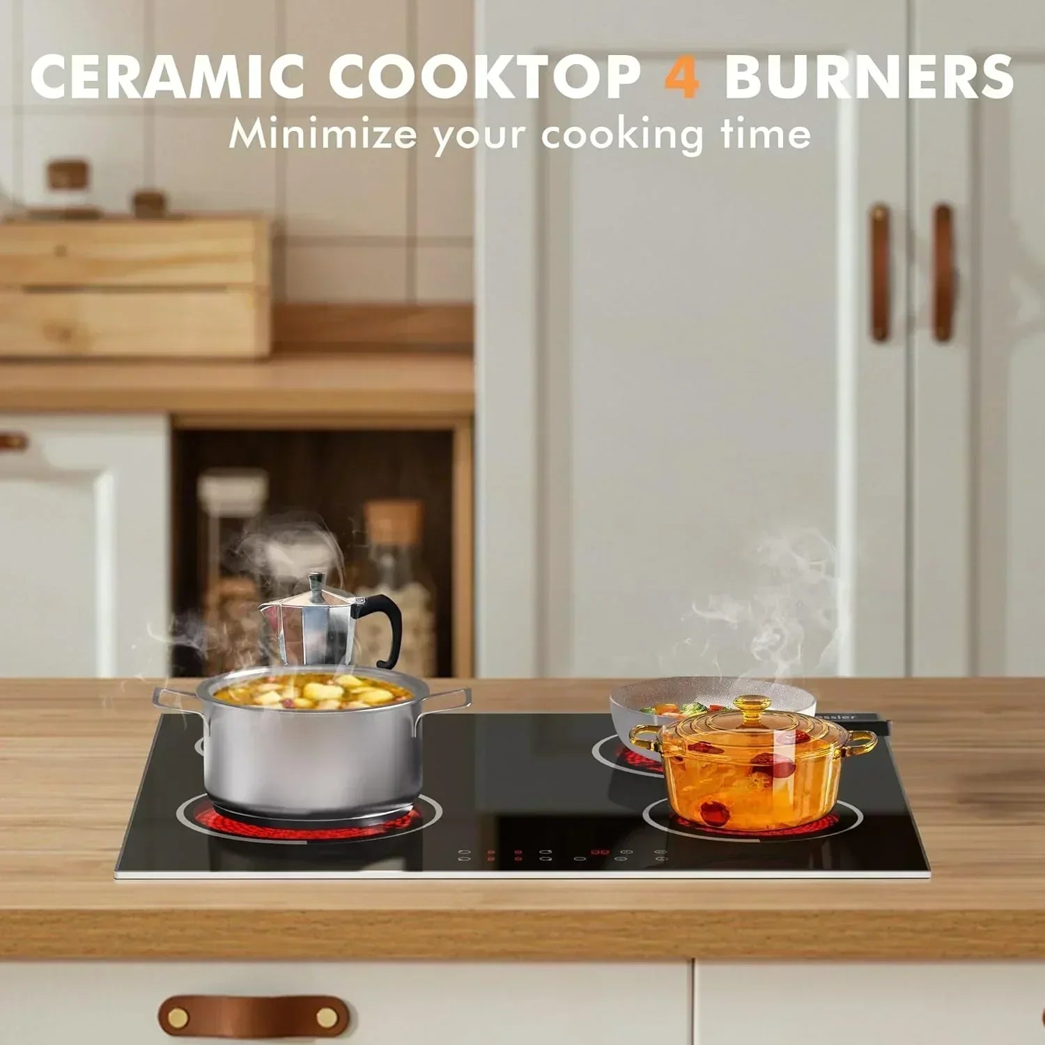 Electric Cooktop 30 Inch - 5 Burners Built-in Ceramic Cooktop 30" Electric Stove Top wourant