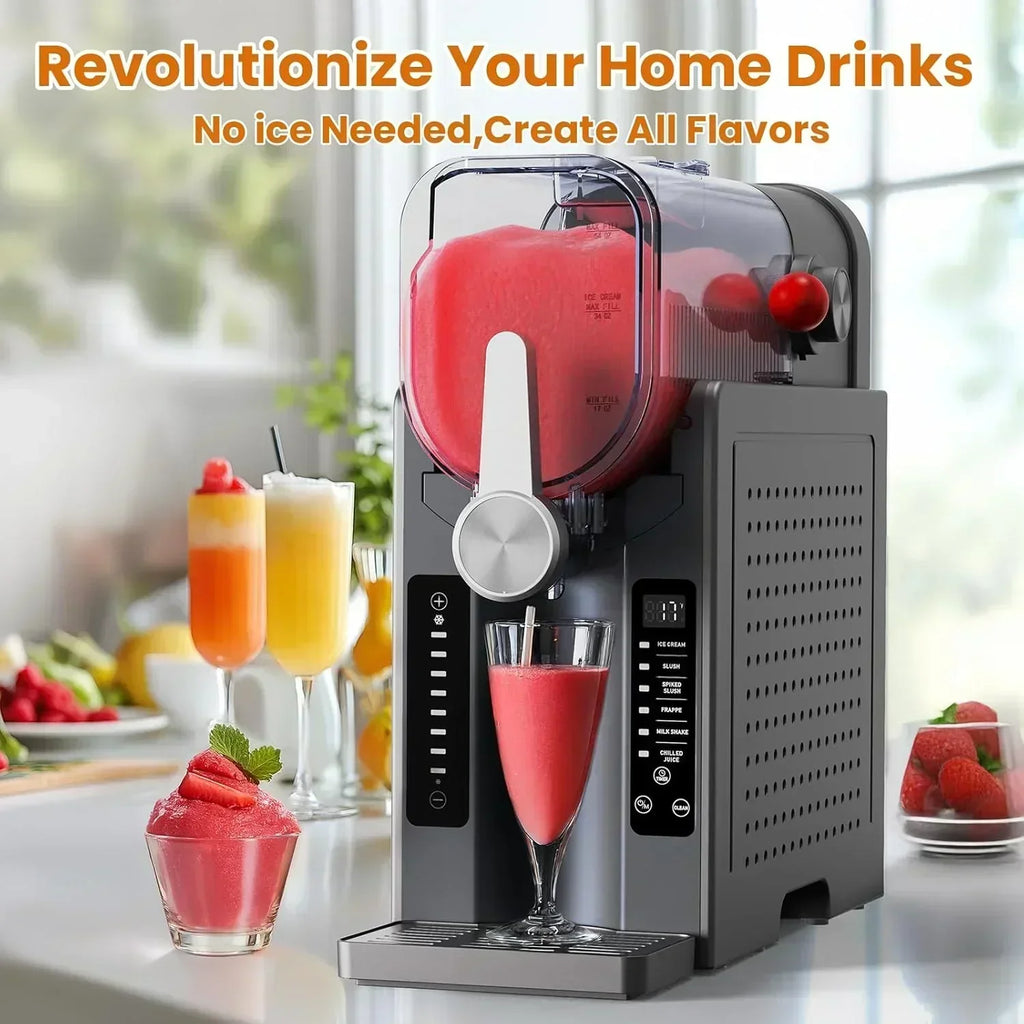 Slushie Machine Professional Frozen Drink Maker No Ice Needed Slushie Machine with LED Display wourant