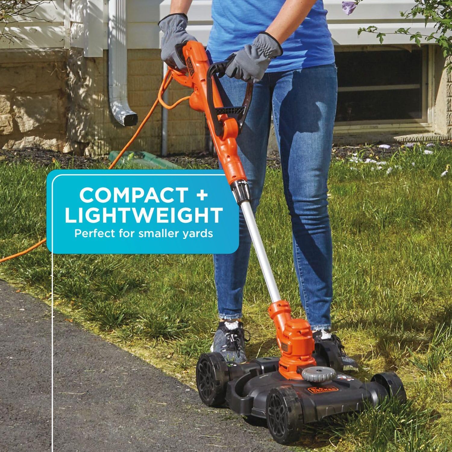 BLACK+DECKER 3-in-1 Corded Lawn Mower String Trimmer Edger 12-Inch wourant