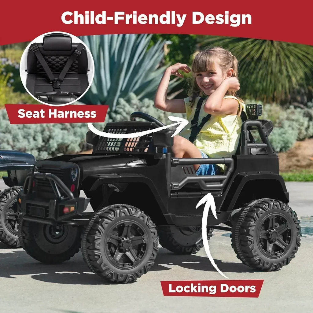 Best Choice Products 12V Kids Ride-On Truck Car with Spring Suspension and LED Lights wourant