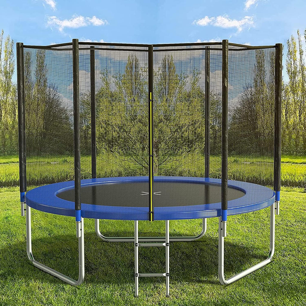 AOTOB 8FT 10FT 12FT 14 FT 15FT Trampoline with Safety Enclosure Net Outdoor Trampoline wourant