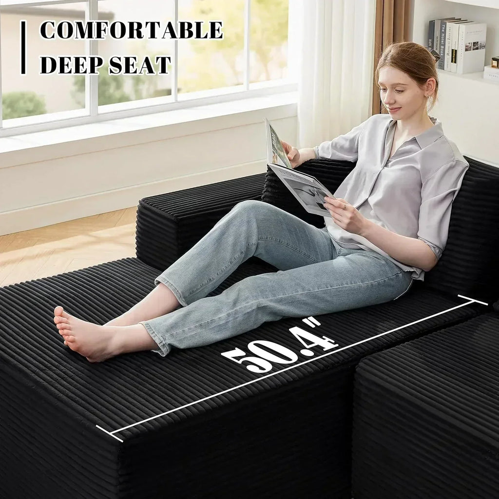 110-inch cloud sofa boneless sofa in the living room modular sofa with deep seats wourant
