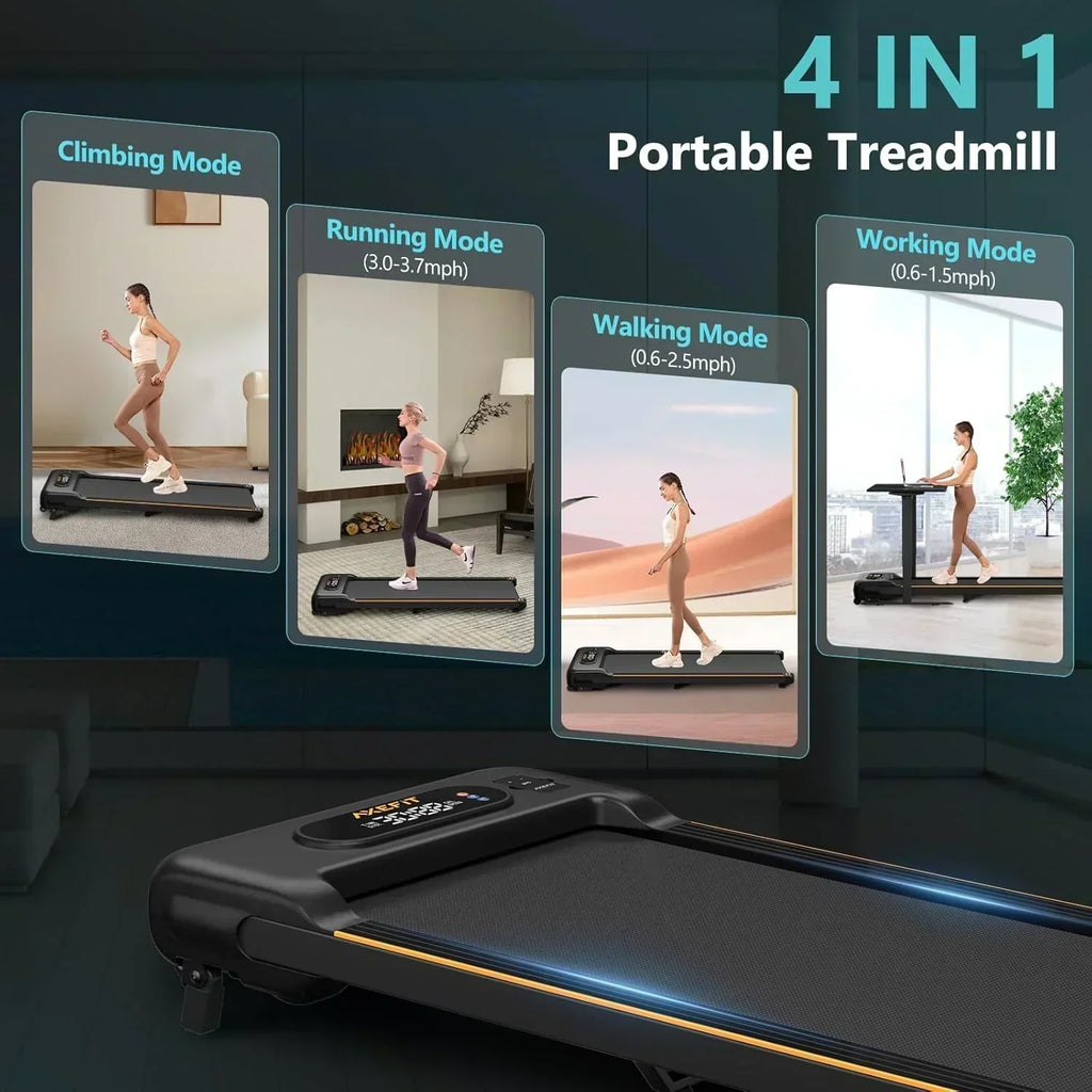 2.5 HP Portable Treadmill with Inclined Walking Pad Panel and Remote 4-in-1 Walking Treadmill wourant