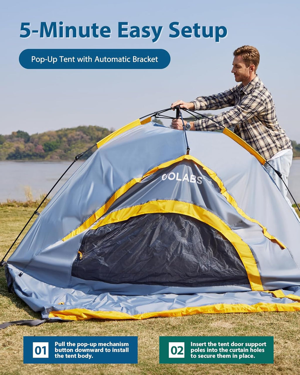 Truck Portable Bed Tent with Extra Rain Cover for Camping and Outdoor Activities wourant