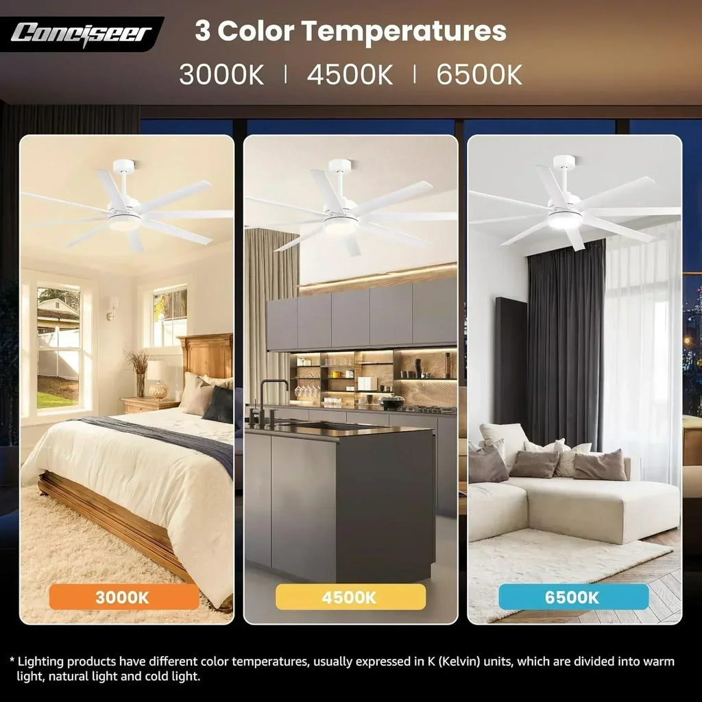 Modern ceiling fan 72 inch bedroom living room library cafe outdoor/industrial wourant