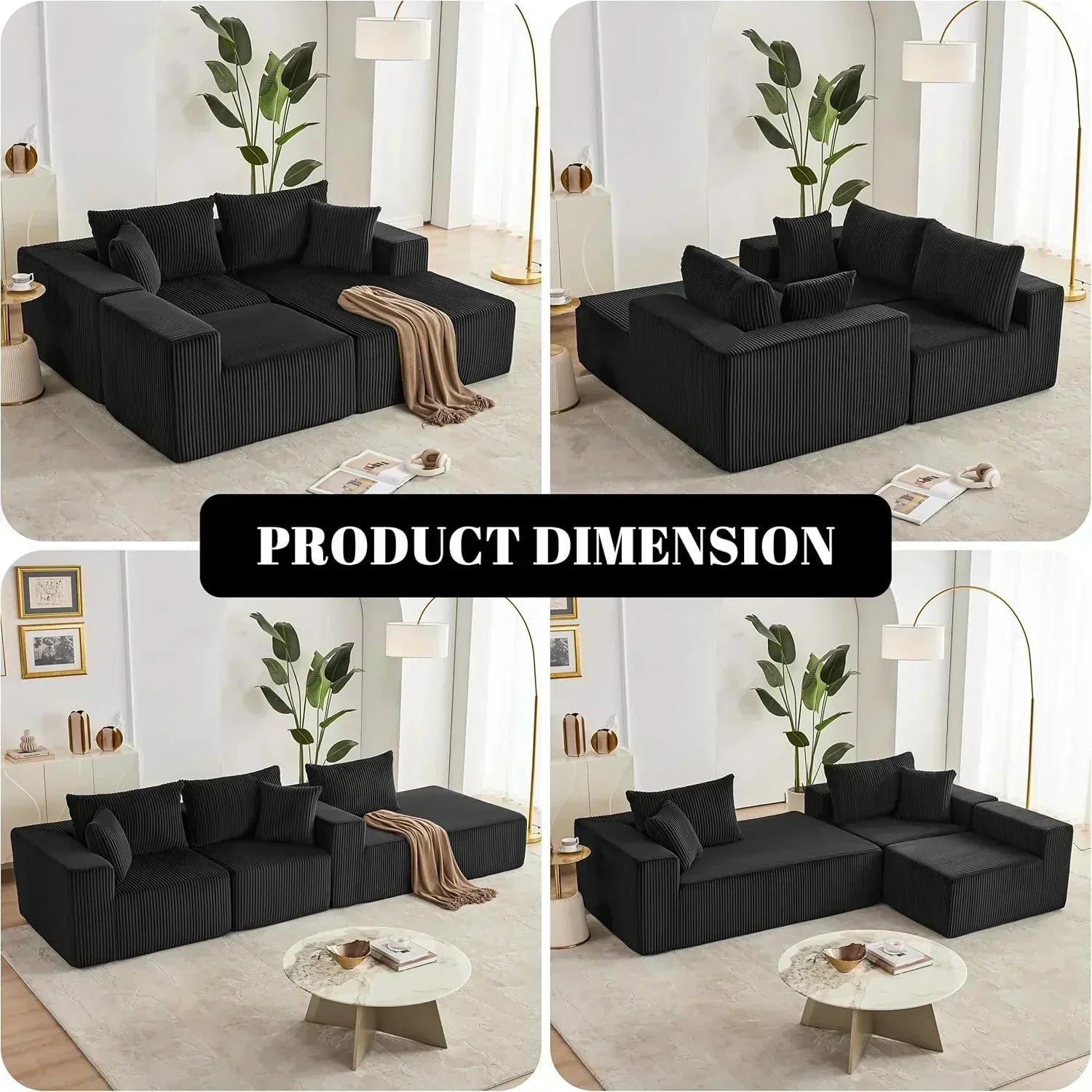 108 inch sectional sofa cloud sectional sofa with deep seat modern sectional L shaped sofa wourant