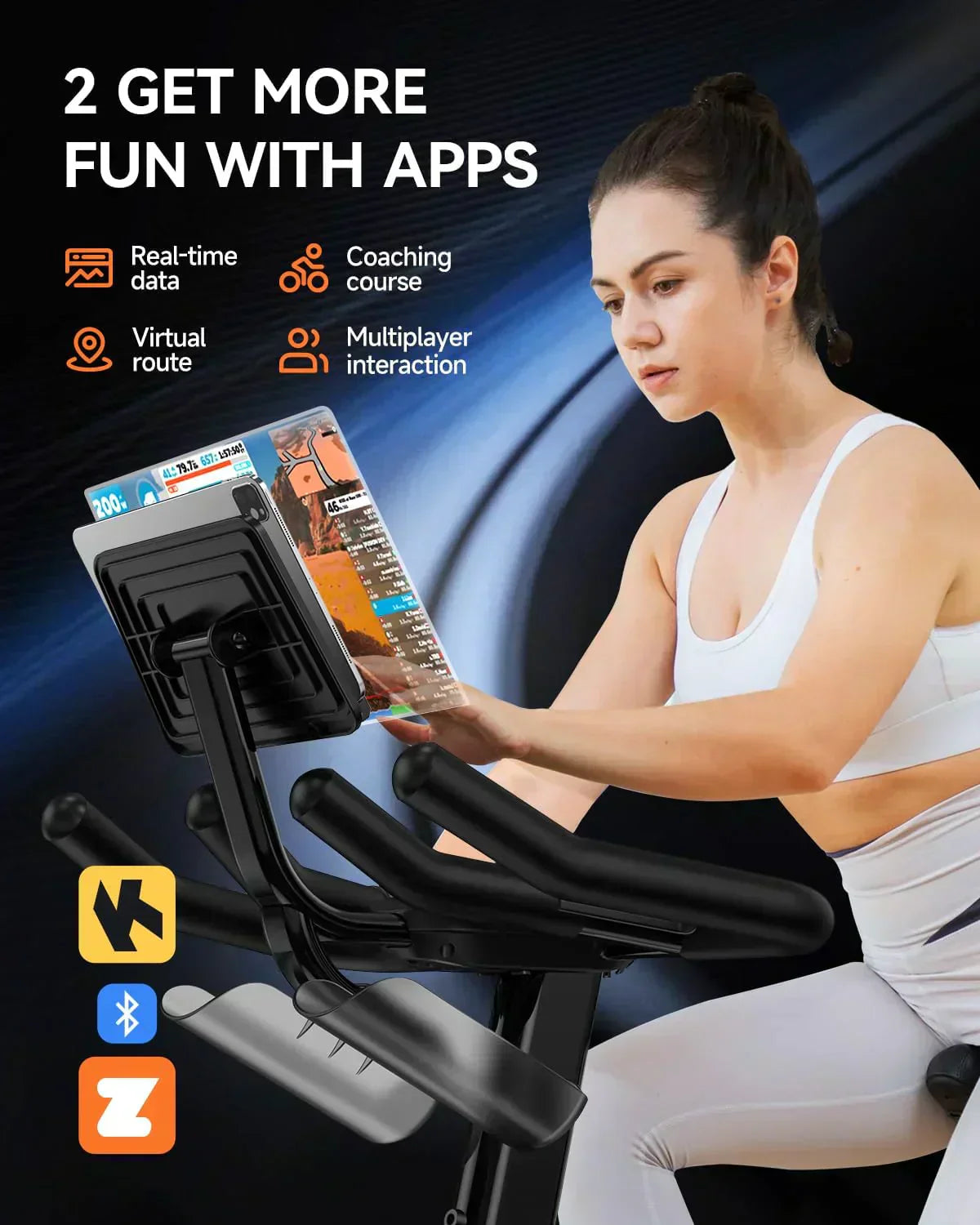 pooboo Exercise Bike Adjustable Magnetic/Brake Pad Resistance Silent Belt Drive Cycling Bike wourant