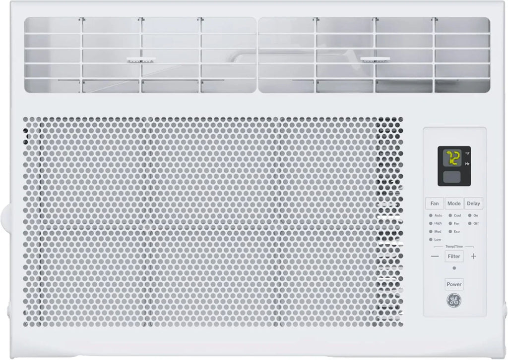 GE Window Air Conditioner Unit 5,000 BTU for Small Rooms up to 150 sq ft Manual Adjustable Fan wourant