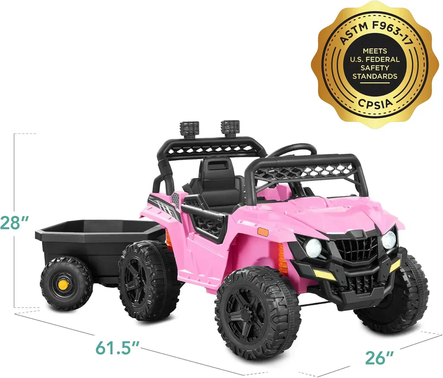 Children's black UTV electric children's car wourant