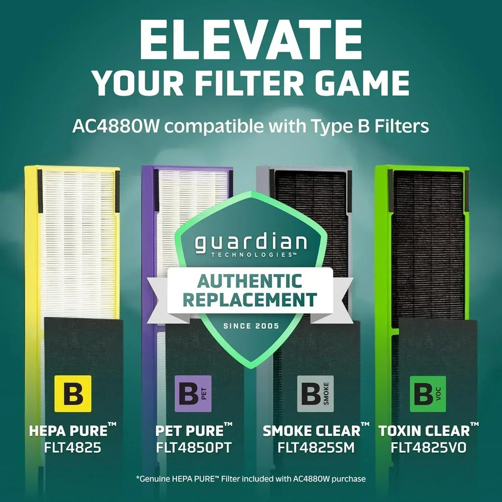 Home air purifier with HEPA pure filter wourant