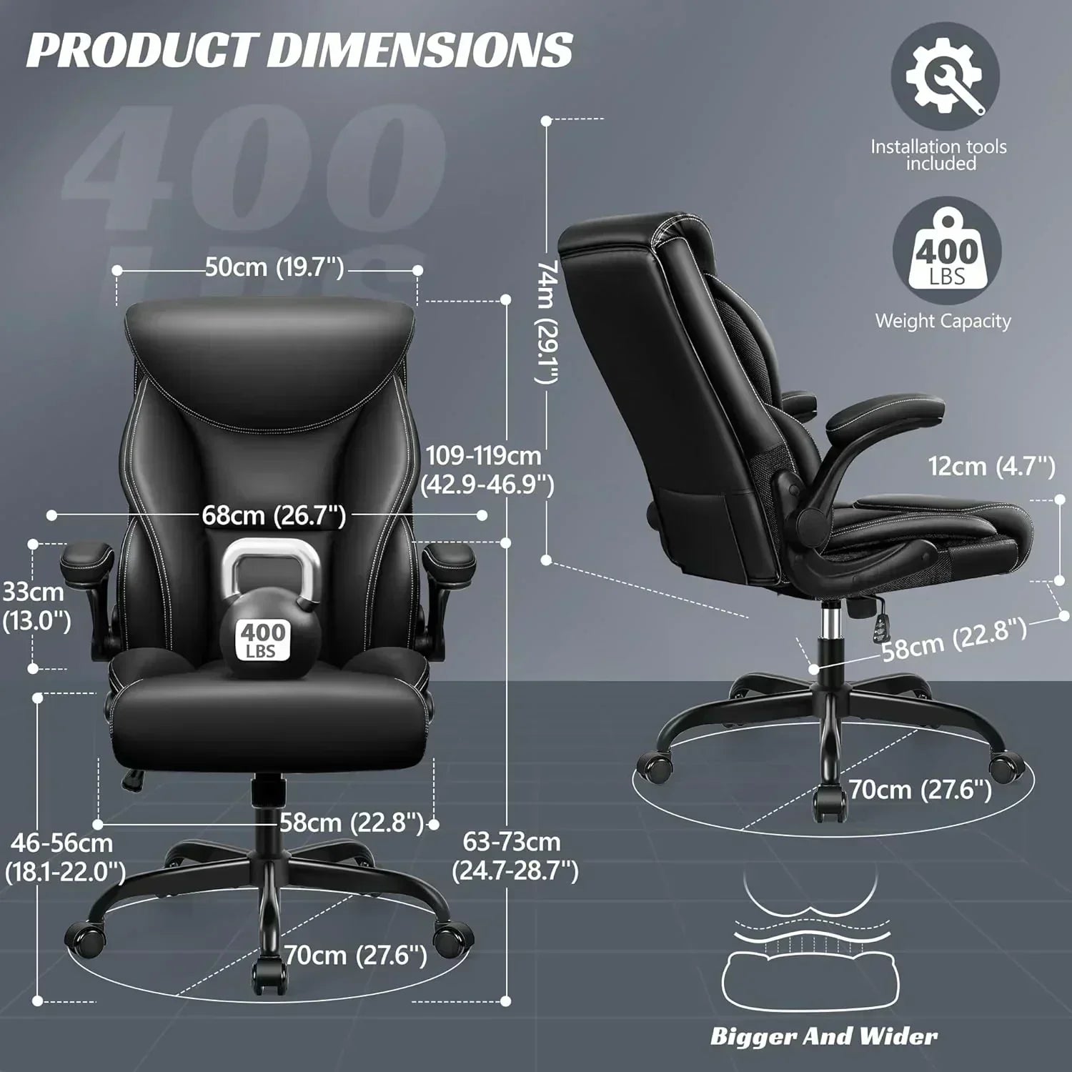 Office Chair Large High-Foot Computer Desk Chair Chair Lumbar Support Rotating Computer Chair wourant