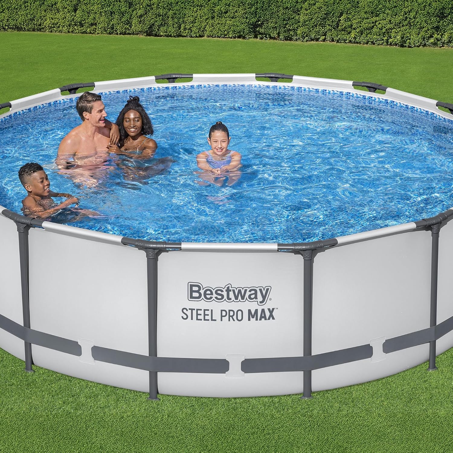 Steel Pro MAX 10 Foot x 30 Inch Round Metal Frame Above Ground Backyard Swimming Pool Set wourant