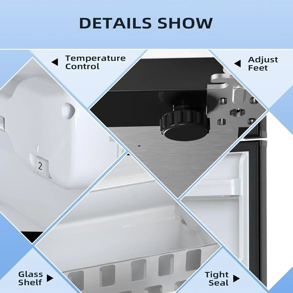 Antarctic Star 3.2 Cu.Ft Mini Refrigerator with Freezer Double Door Fridge Compact Refrigerator wourant