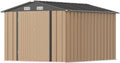 Greesum 6×4 FT Outdoor Storage Shed, Metal Patio Storage Shed with Lockable Door wourant