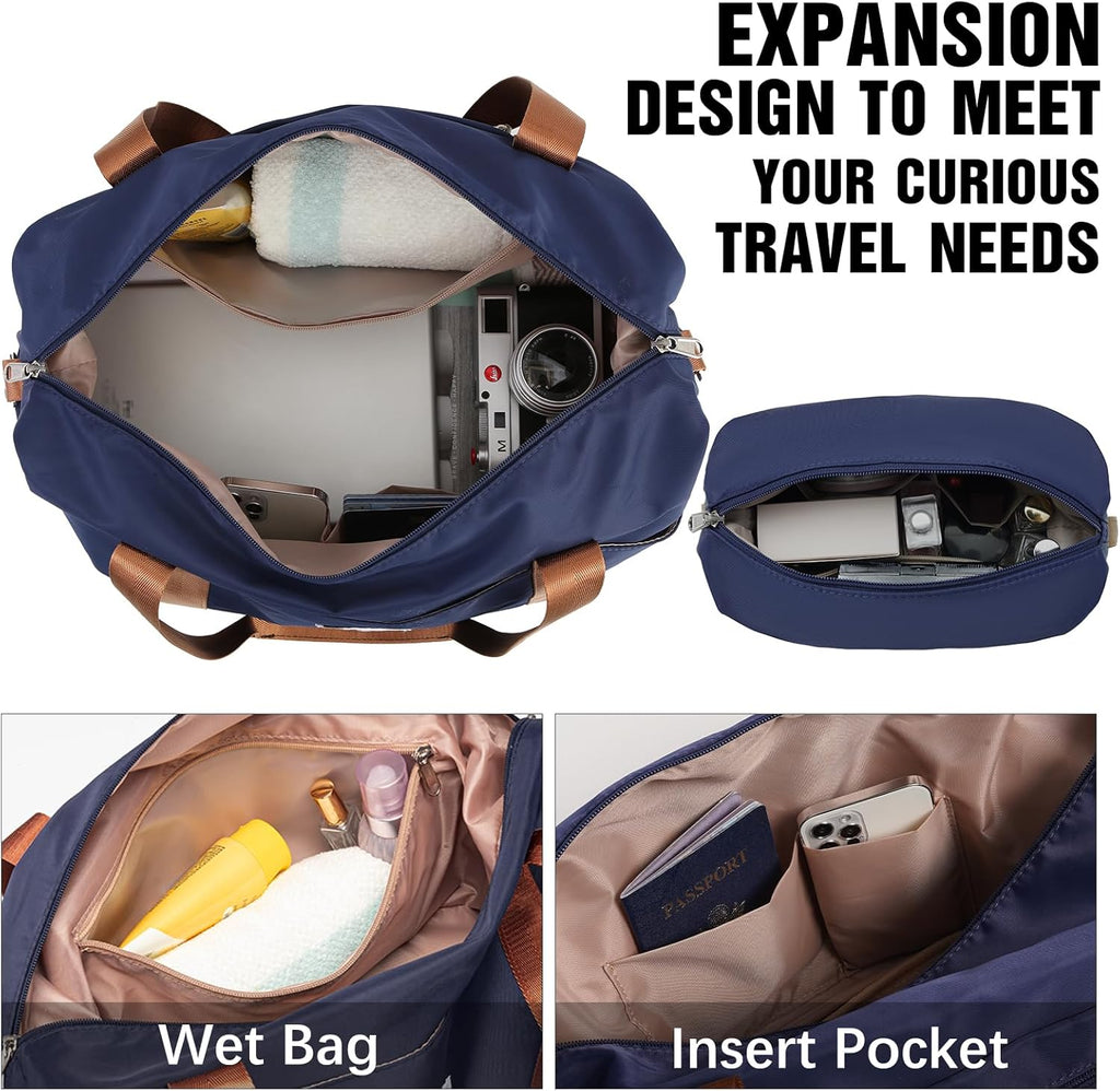 LONG VACATION 6 Piece Luggage Set Carry on Suitcase with ABS+PC hardshell, Spinner Wheels & YKK Zipper TSA Lock wourant