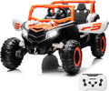 JOYRACER Kids Remote Control Car with 4 x 150W Motors, Shock Absorbers, Bluetooth, MP3 Player, and Headlights wourant